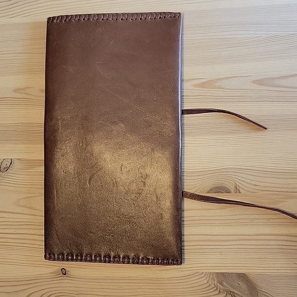 Leather Crochet Store Brown Leather Clutch - Picture 3 of 7